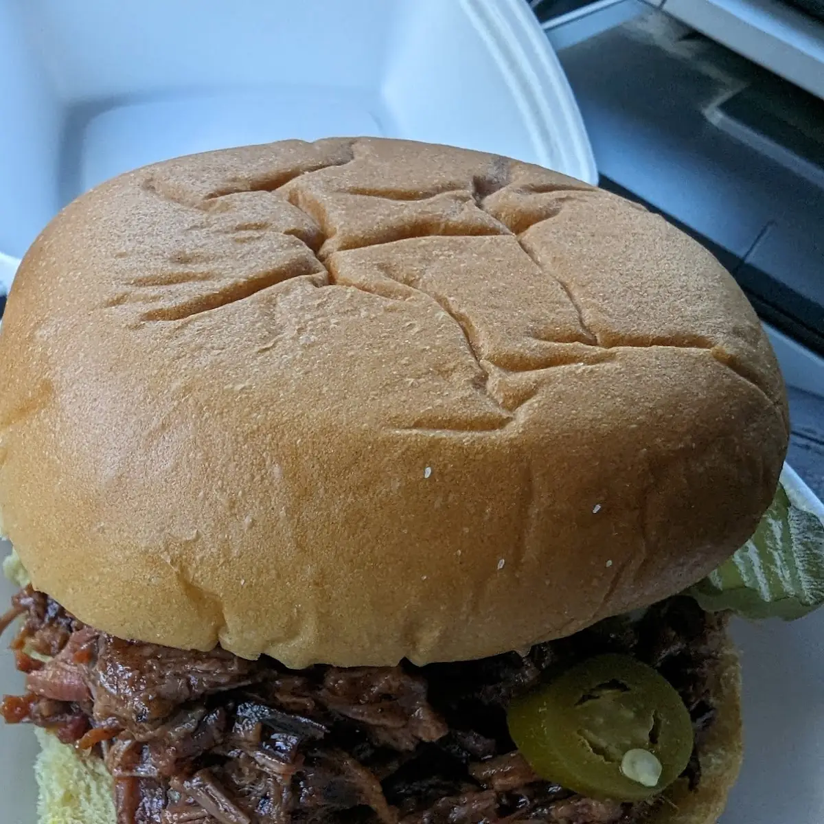 Chopped Brisket Sandwich