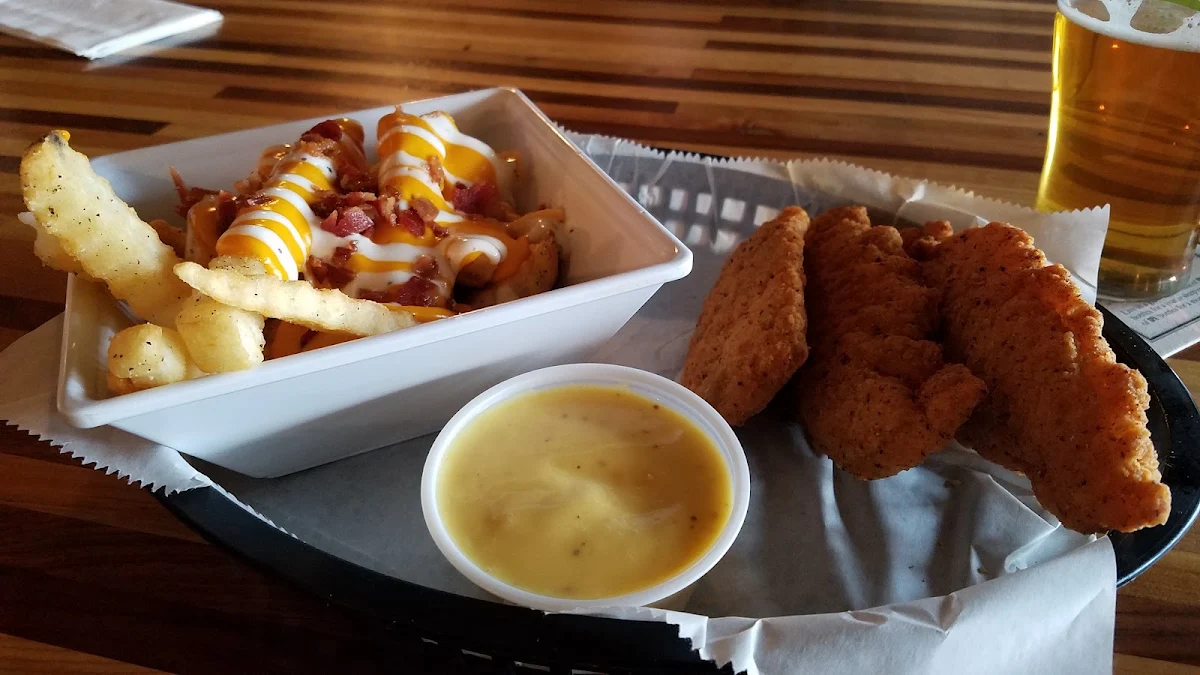 Chicken Tenders with Cheese Fries
