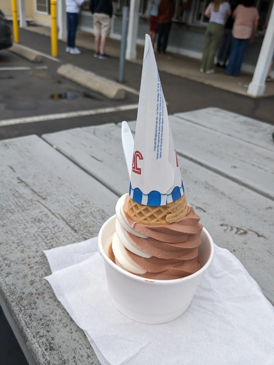 Soft Serve Twist Ice-Cream with Sugar Cone