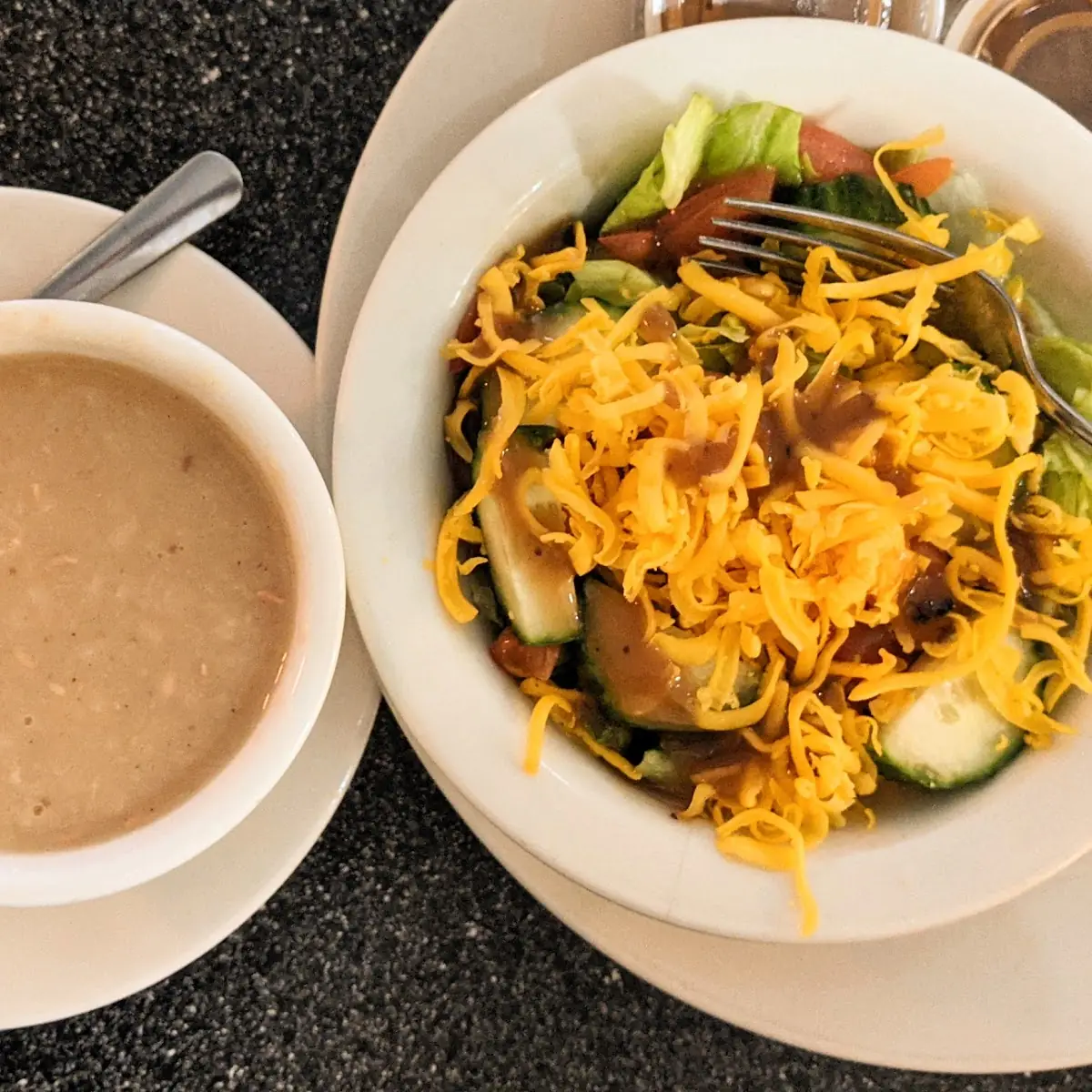 Navy Bean Soup and Small Garden Salad