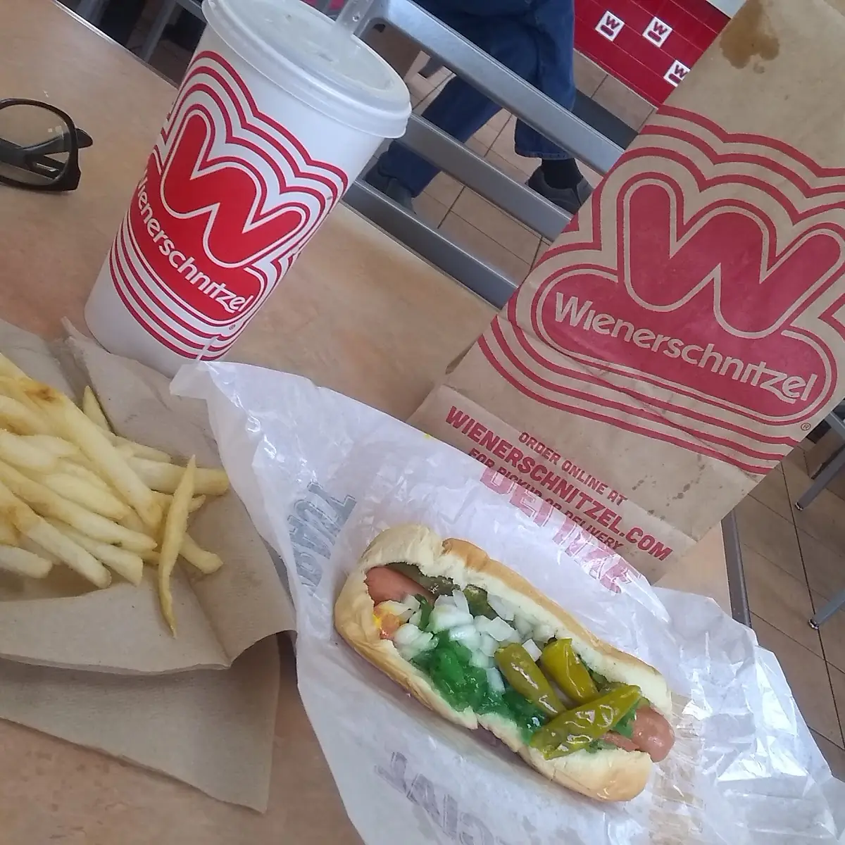 Chicago Style Hot Dog and Fries