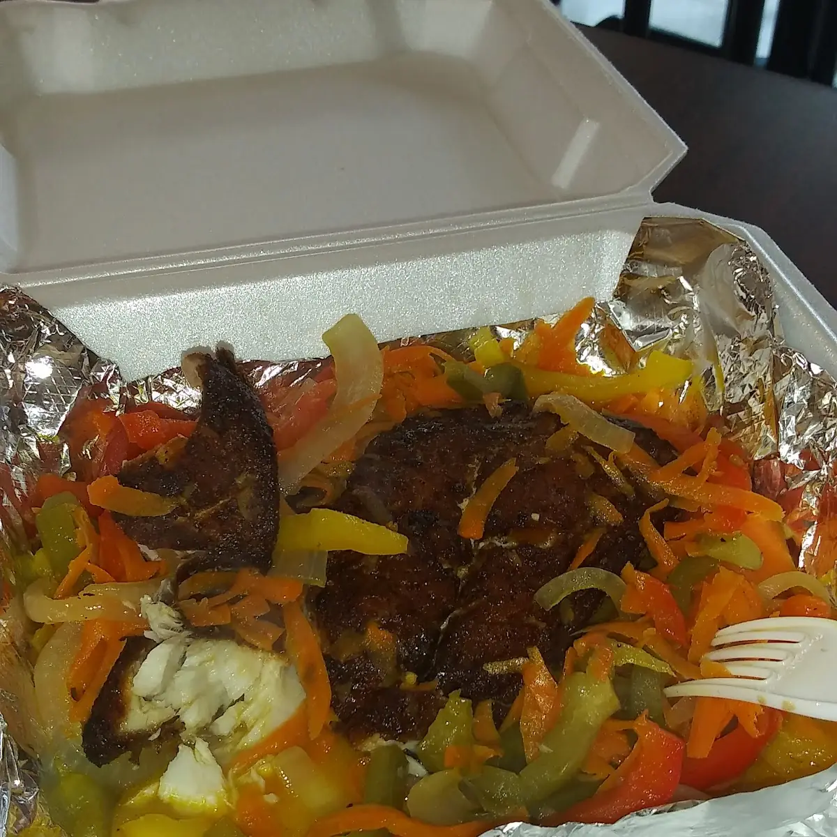 Fried Red Snapper w Peppers