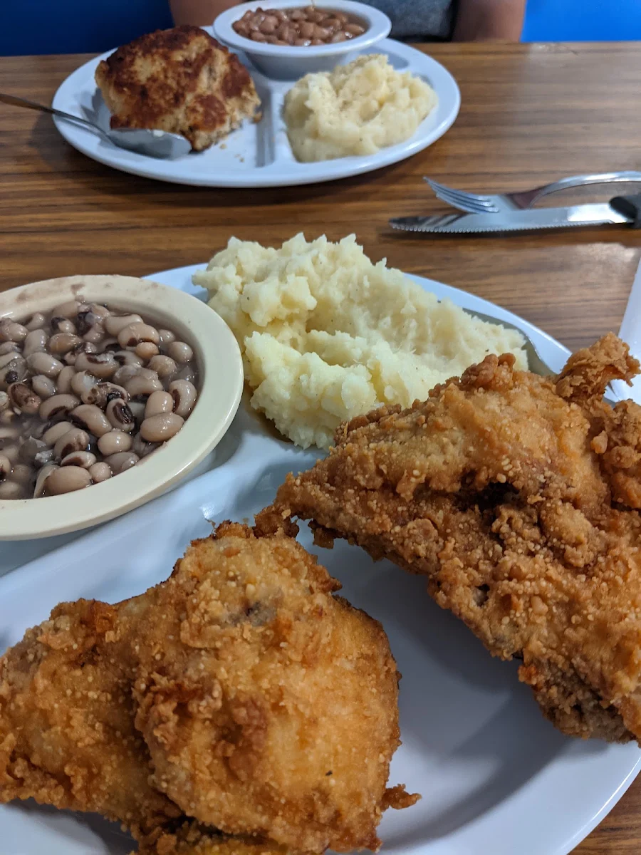 Fried Chicken and Salmon