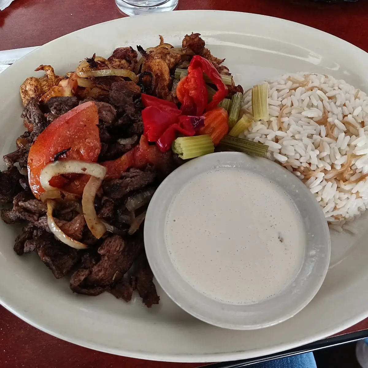 Half Beef Half Chicken Shawarma Plate