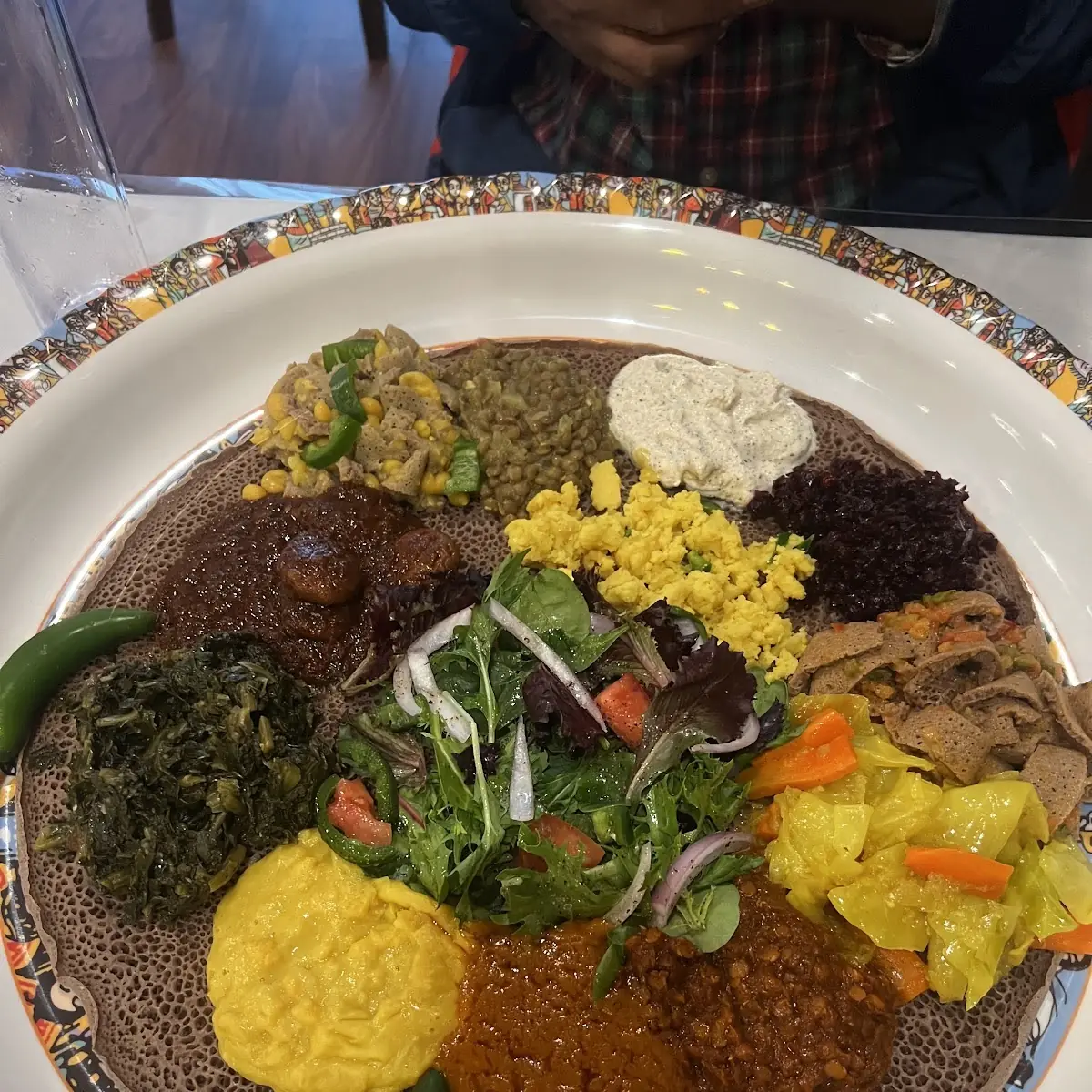 Vegetarian Injera Platter