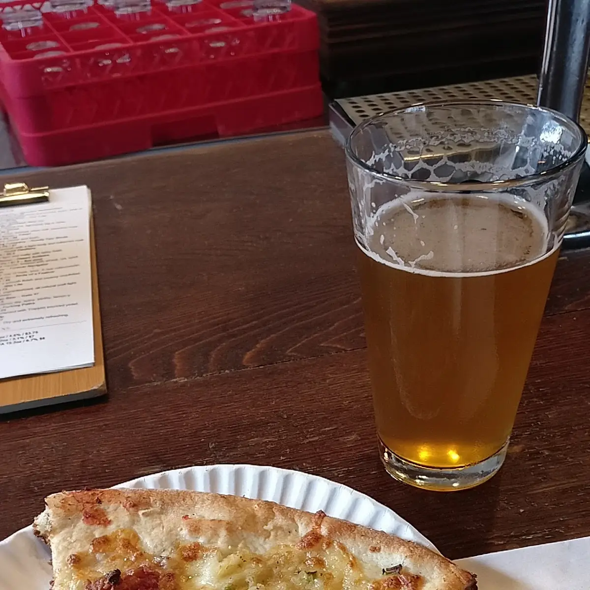 Mashed Potato Bacon Scallion Pizza Slice
