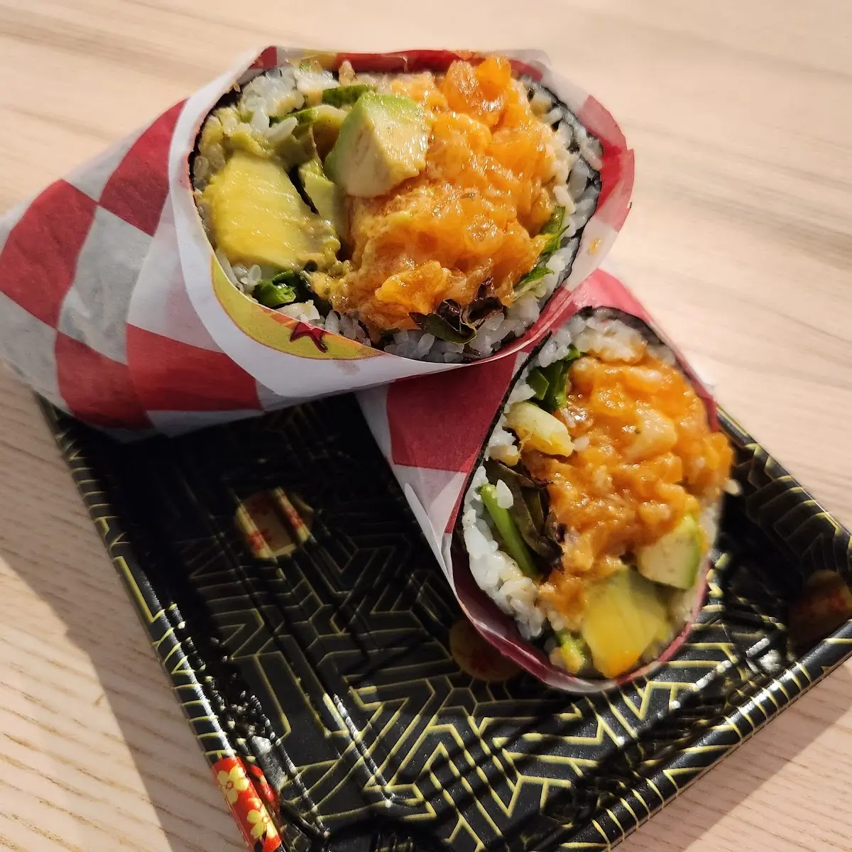 Spicy Salmon Sushi Burrito