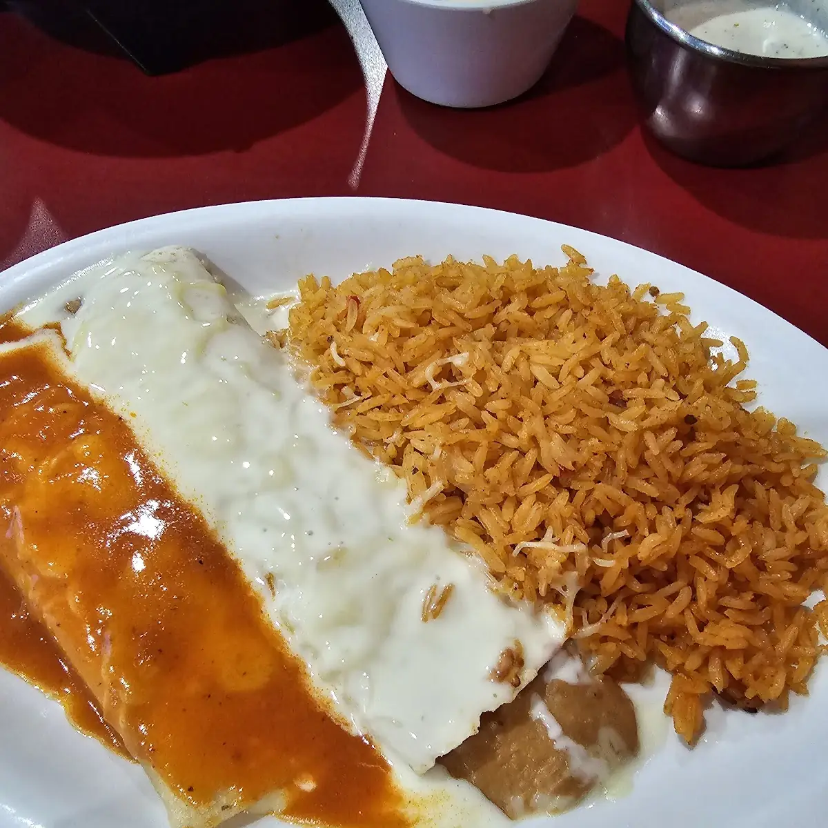 One Enchilada Rice and Beans