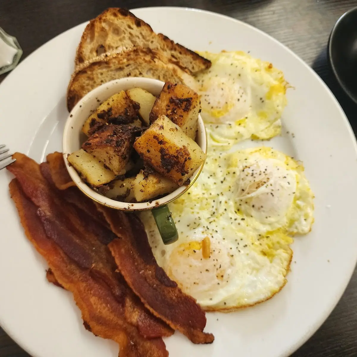 Two Eggs with Bacon or Sausage