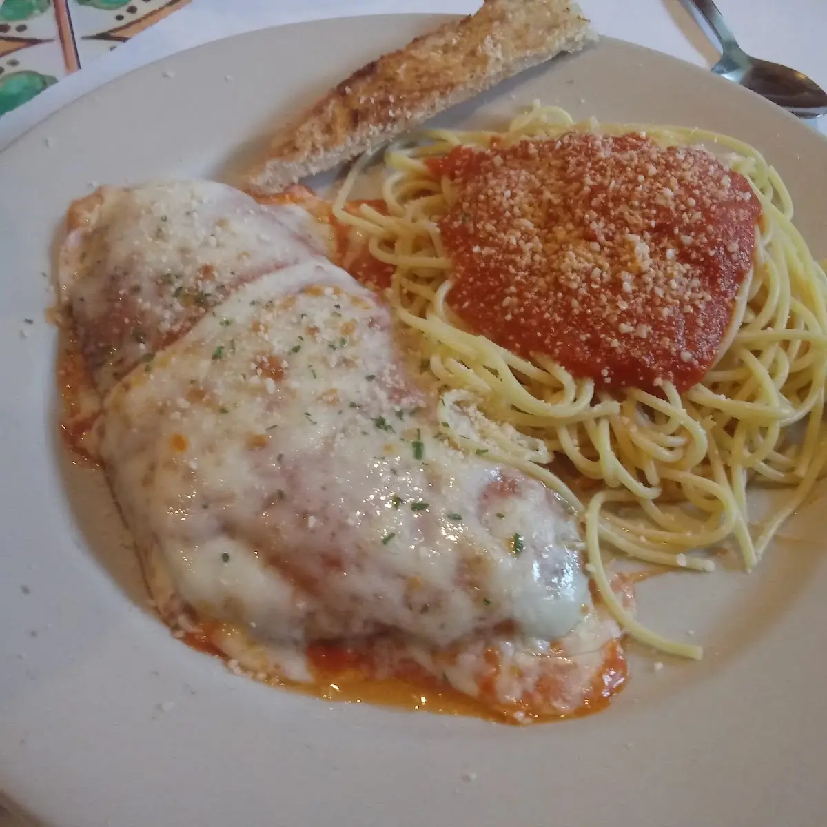Veal Parmigiana with Spaghetti
