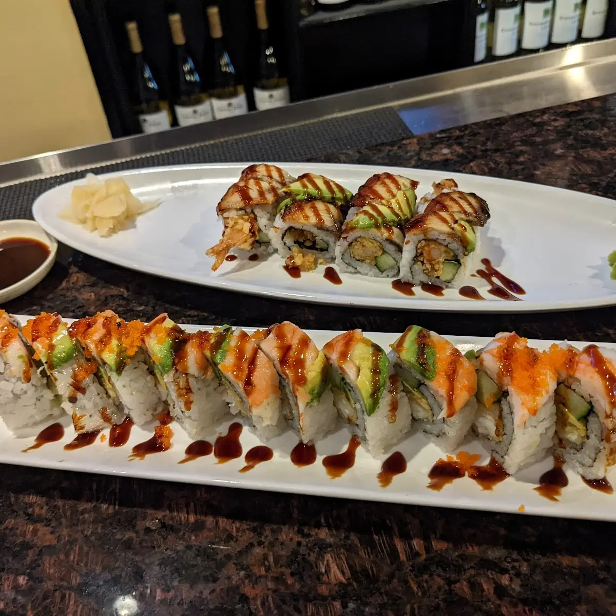 Lobster Roll and Dragon Roll
