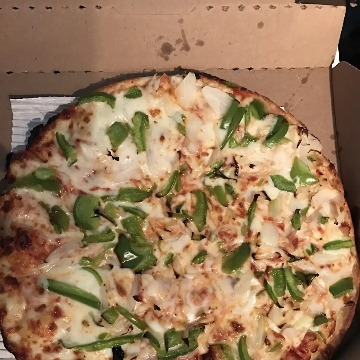 Pan Pizza Green Peppers and Onions