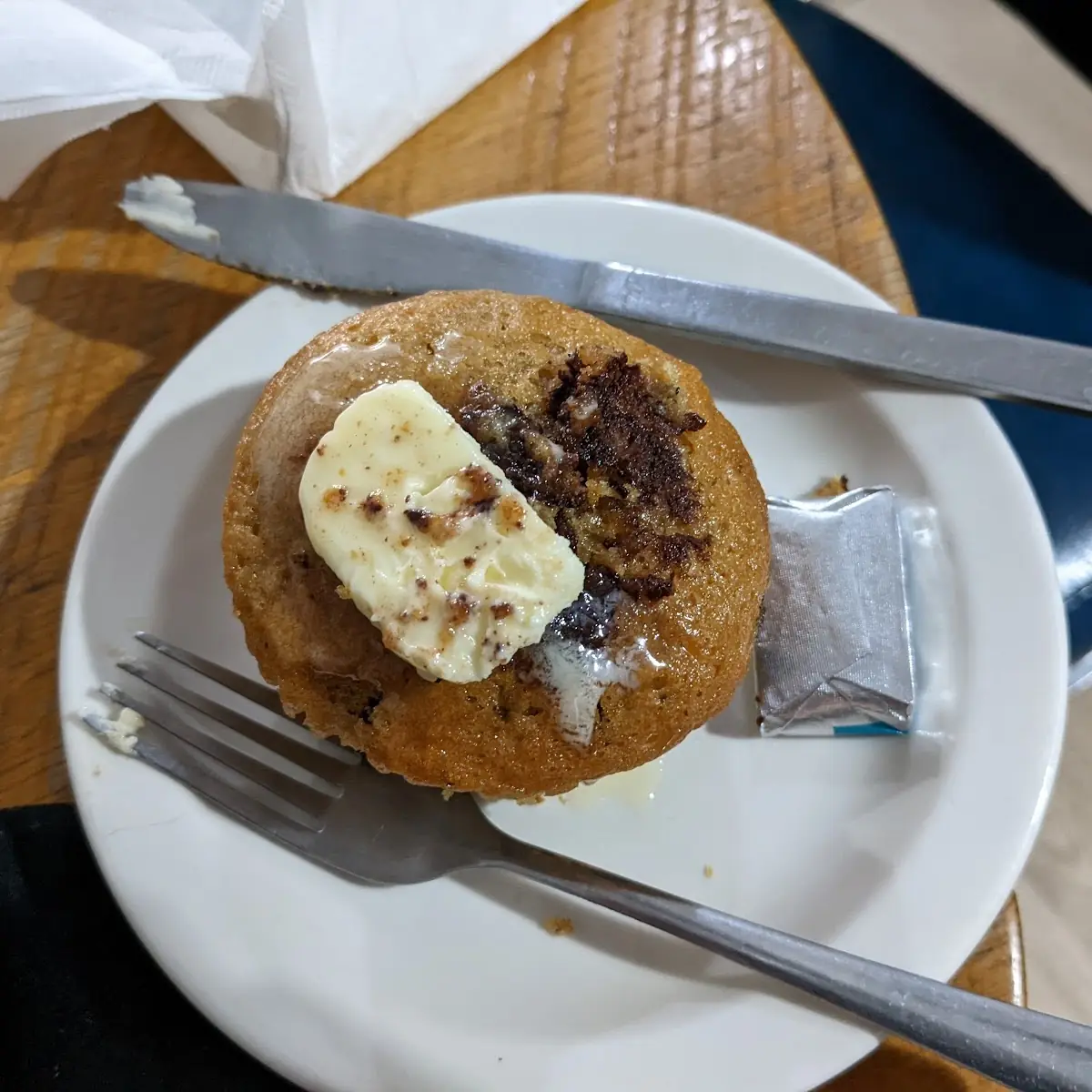 Cappuccino Chocolate Muffin with Butter