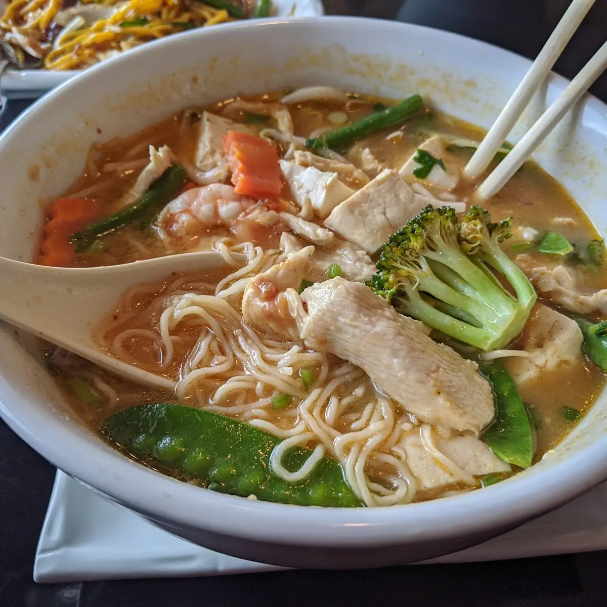 Tom Yum Chicken Noodle Soup