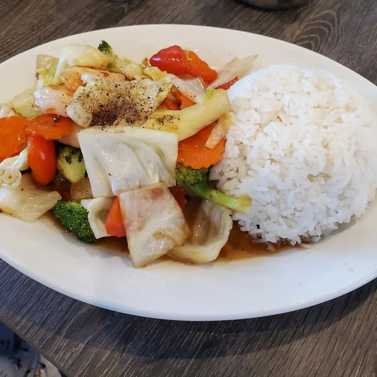 Stir Fried Veggies and Shrimp