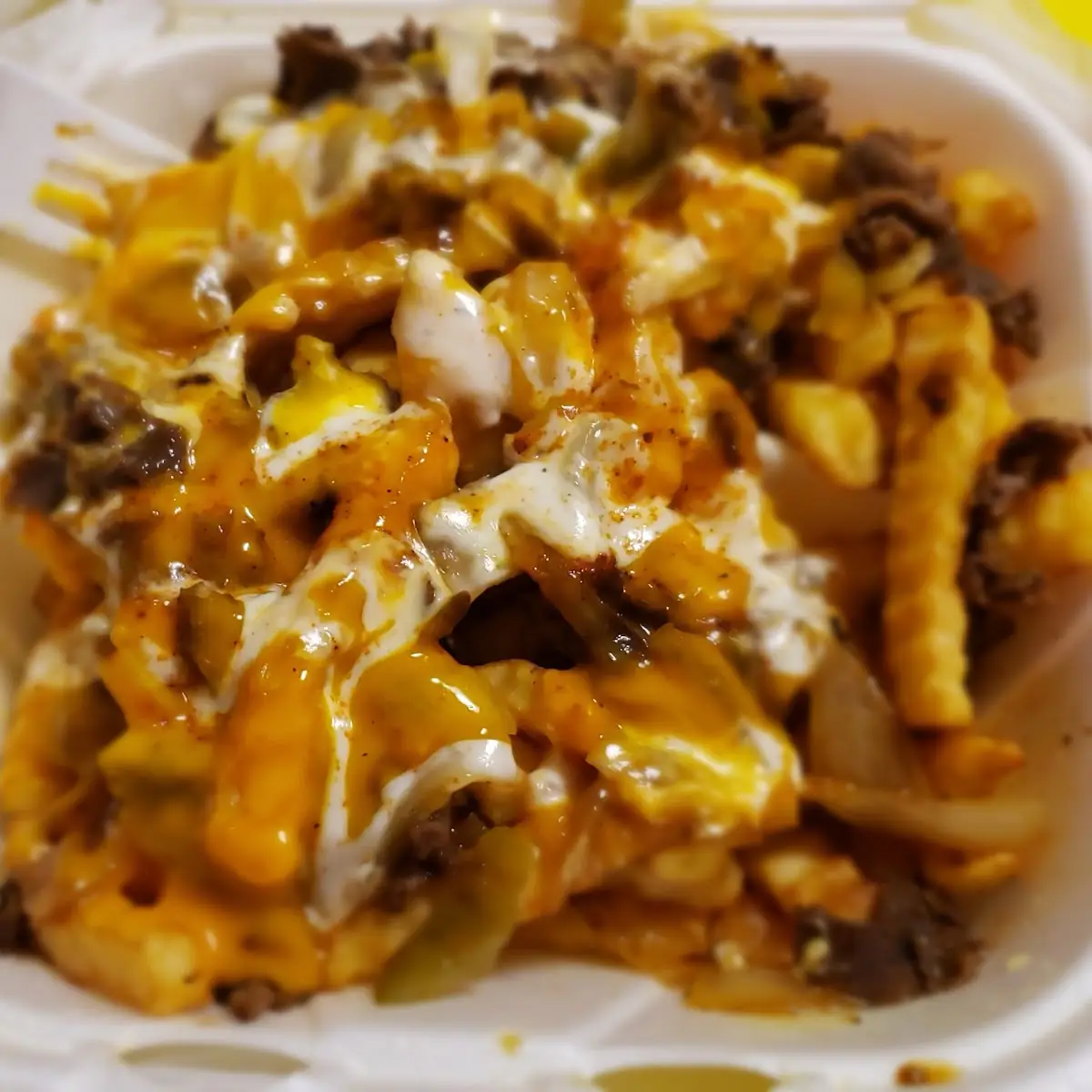 Chilli Cheese Fries with Philly Steak