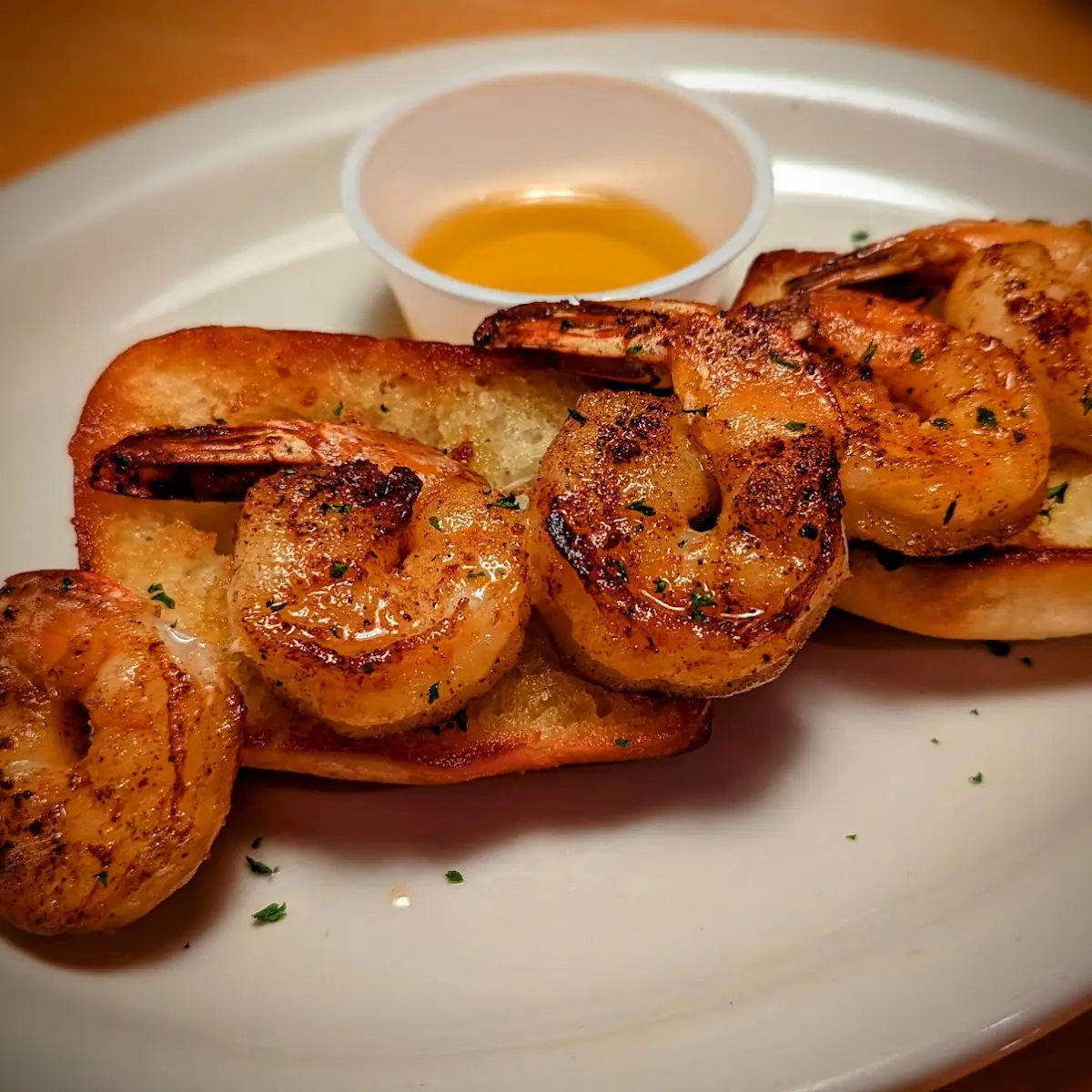 Grilled Shrimp on Toast Appetizer