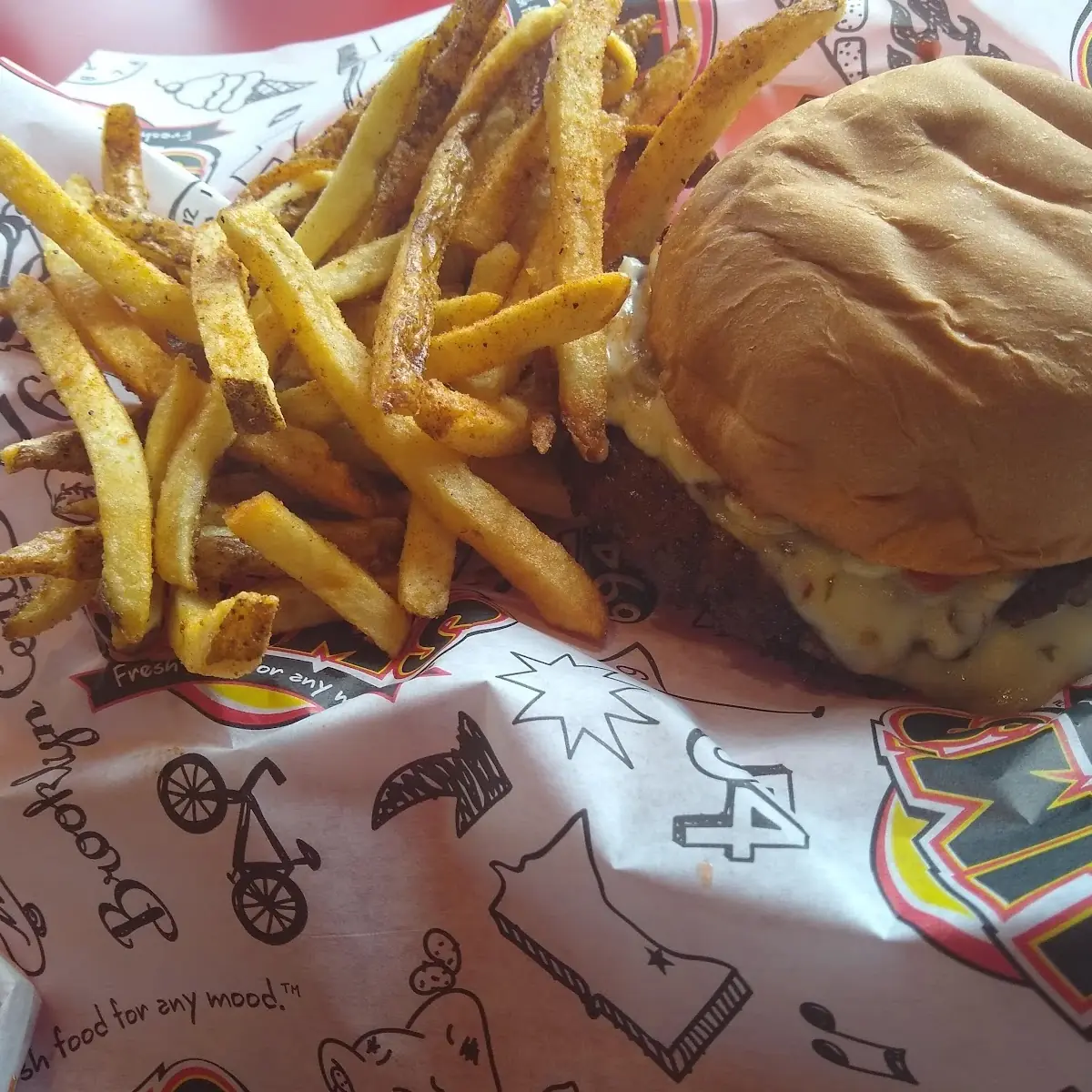 Double Cheeseburger and Fries
