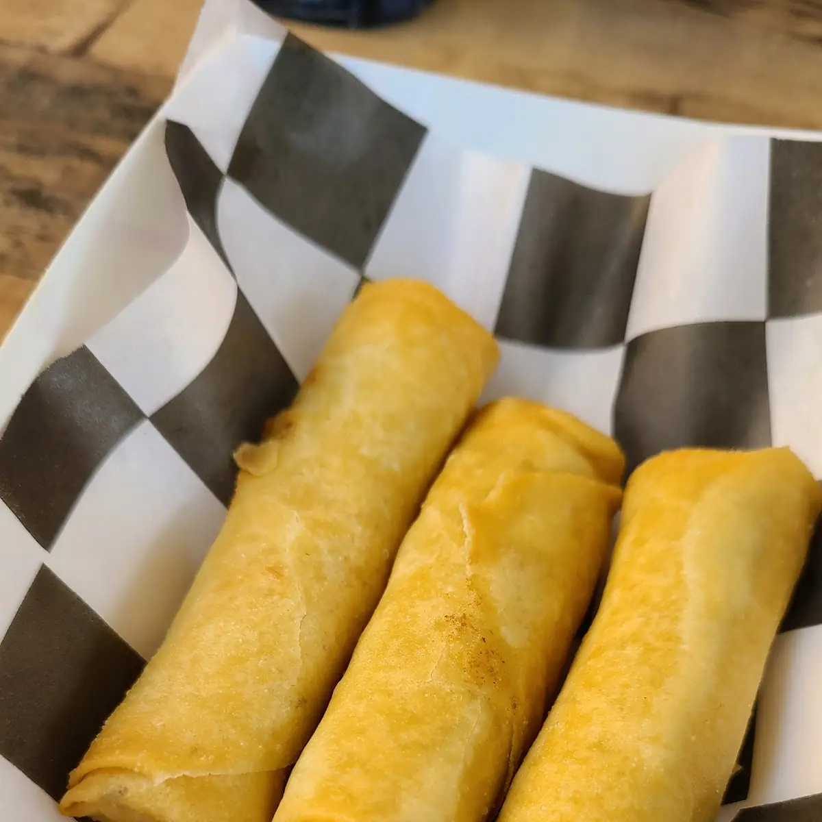 Vegan mozzarella cheese spring roll