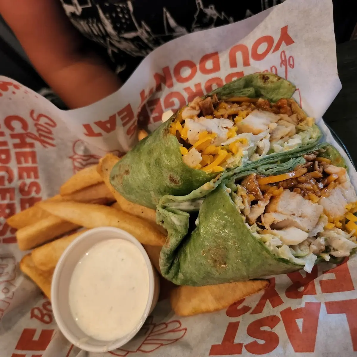 Whiskey River BBQ Chicken Wrap