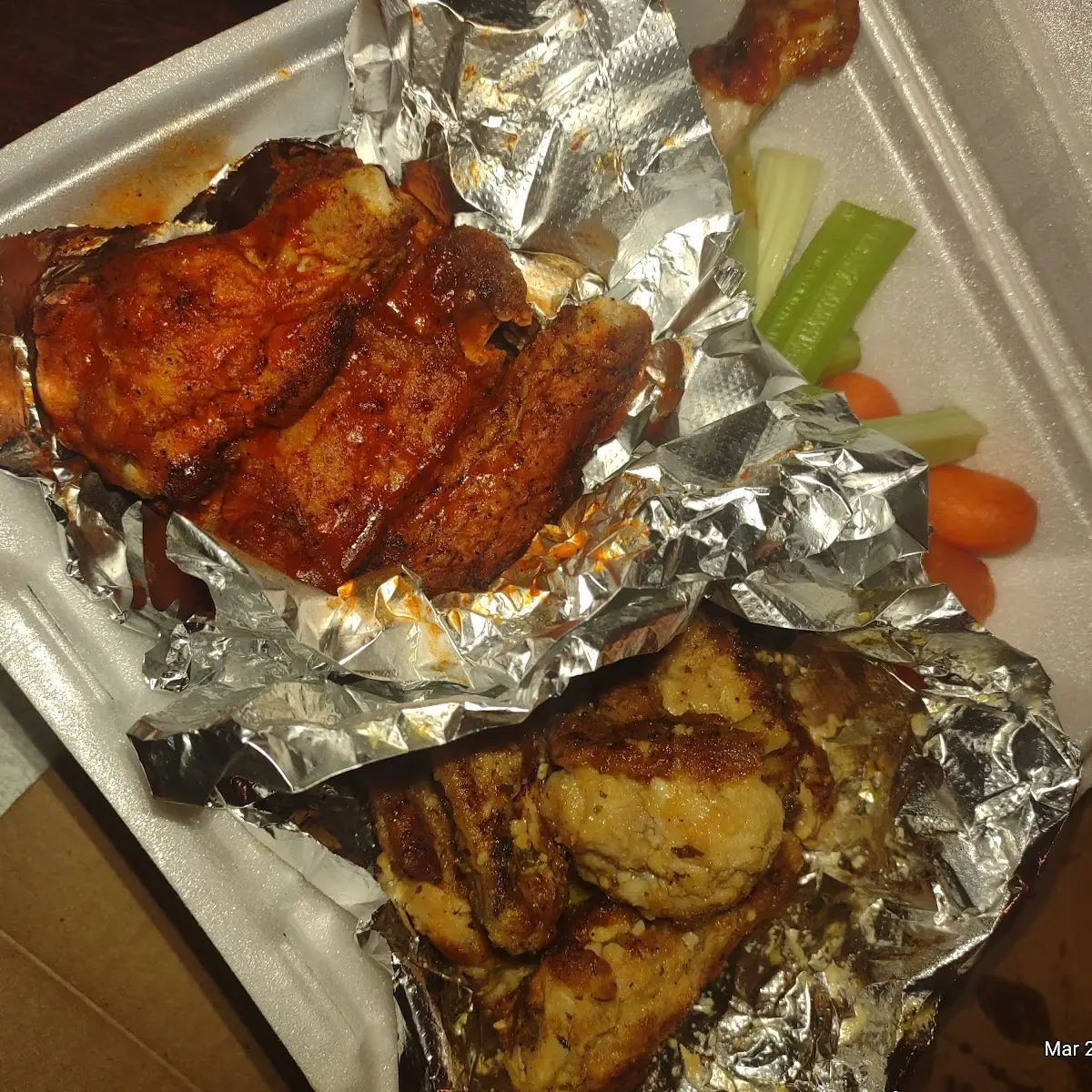 Buffalo and Garlic Parm Wings