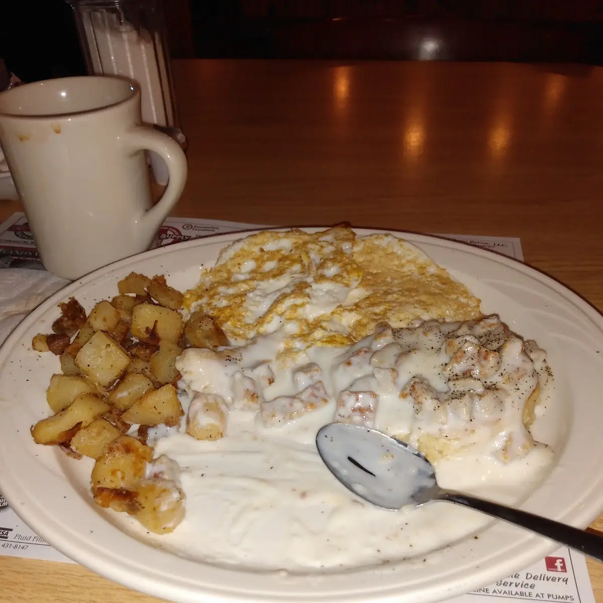 Sausage Gravy and Biscuit