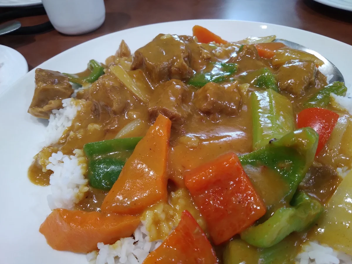 Curry Beef on Rice, Wo's Chinese Restaurant 金穗園美食