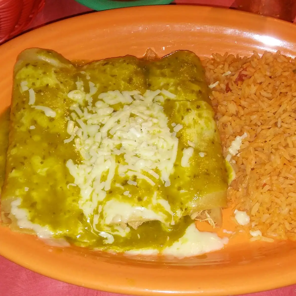 One Enchilada 1 Taco 1 Chile Relleno and Rice Combo