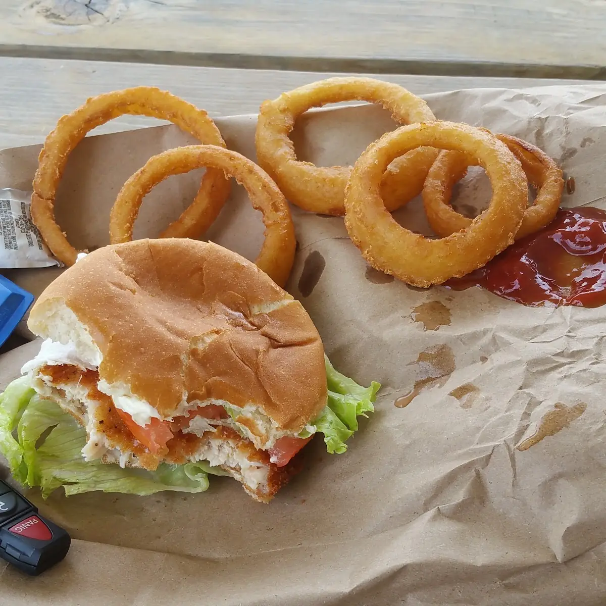 Chicken Sandwich Combo with Onion Rings