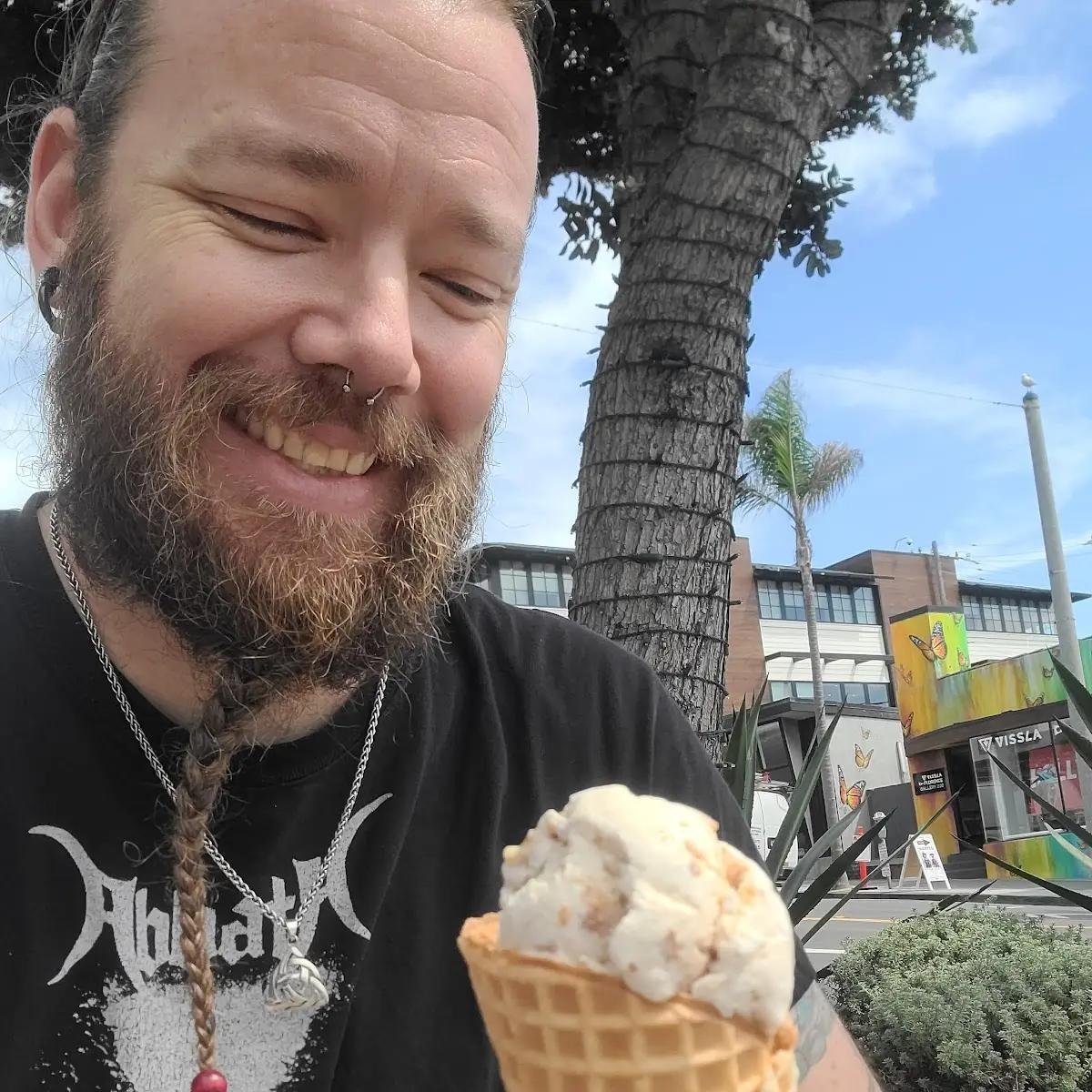 Honey Fried Chicken Ice Cream Cone