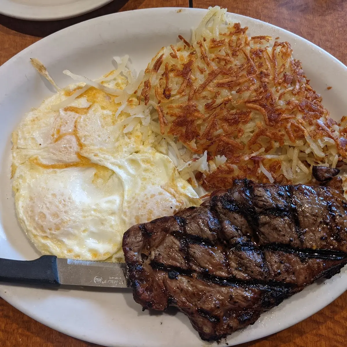 Steak and Eggs with Hash Browns