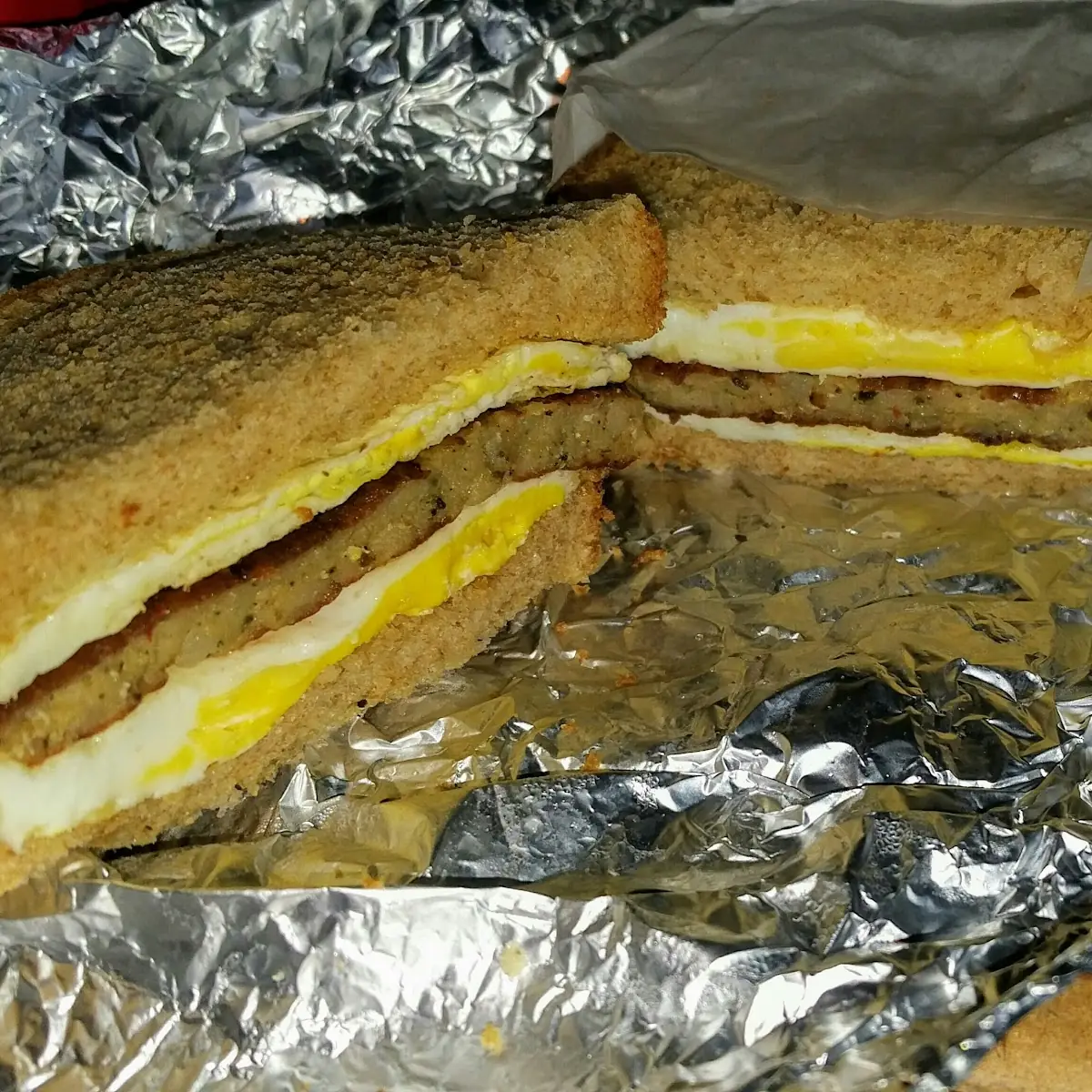 Egg and Sausage on Wheat
