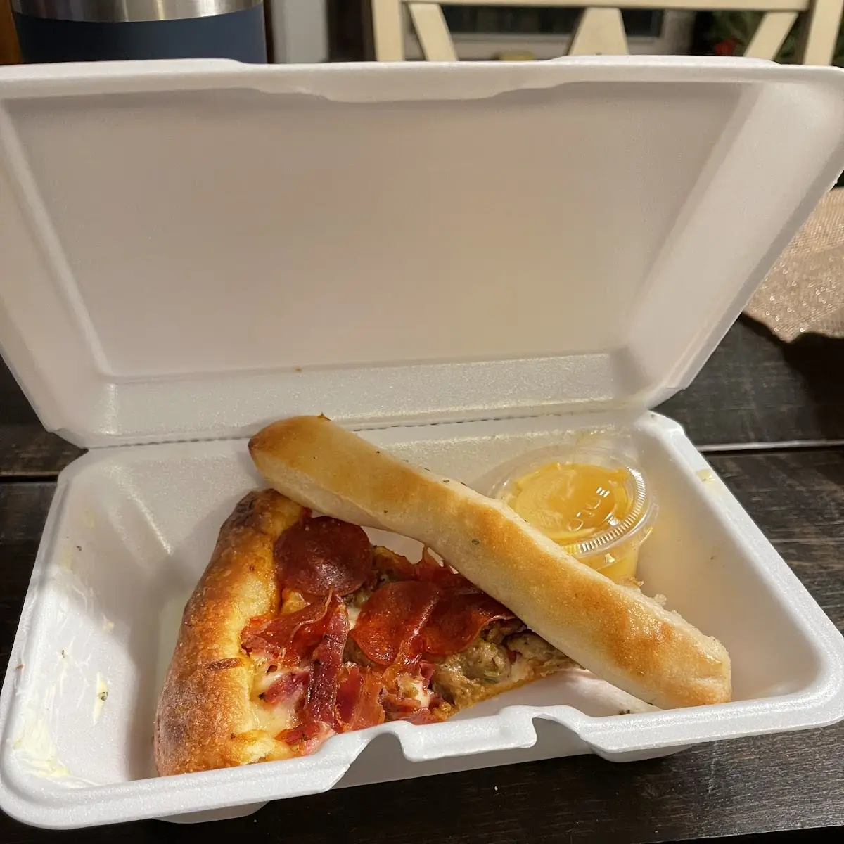 Meat Pizza & Breadsticks