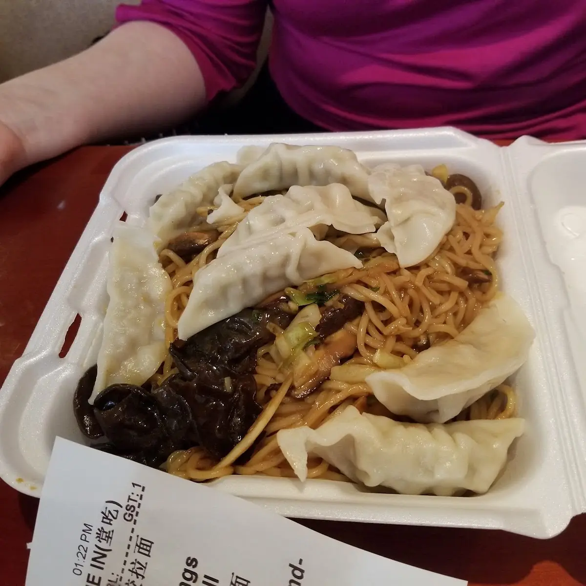 Pan Fried Noodles with Dumplings