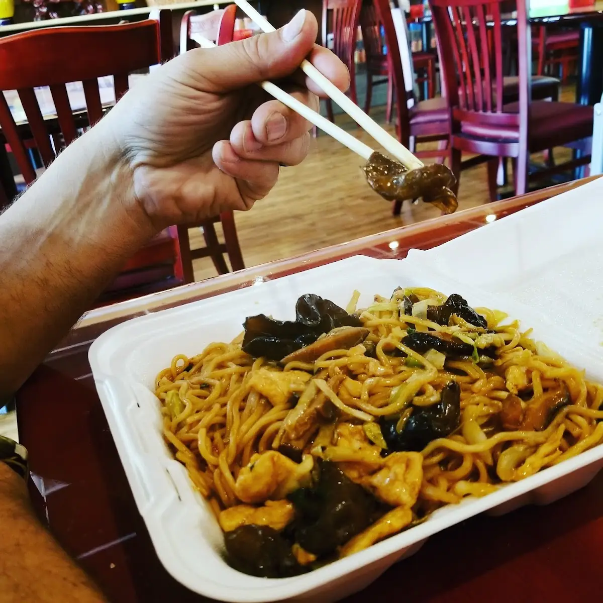 Pan Fried Pulled Noodles with Chicken