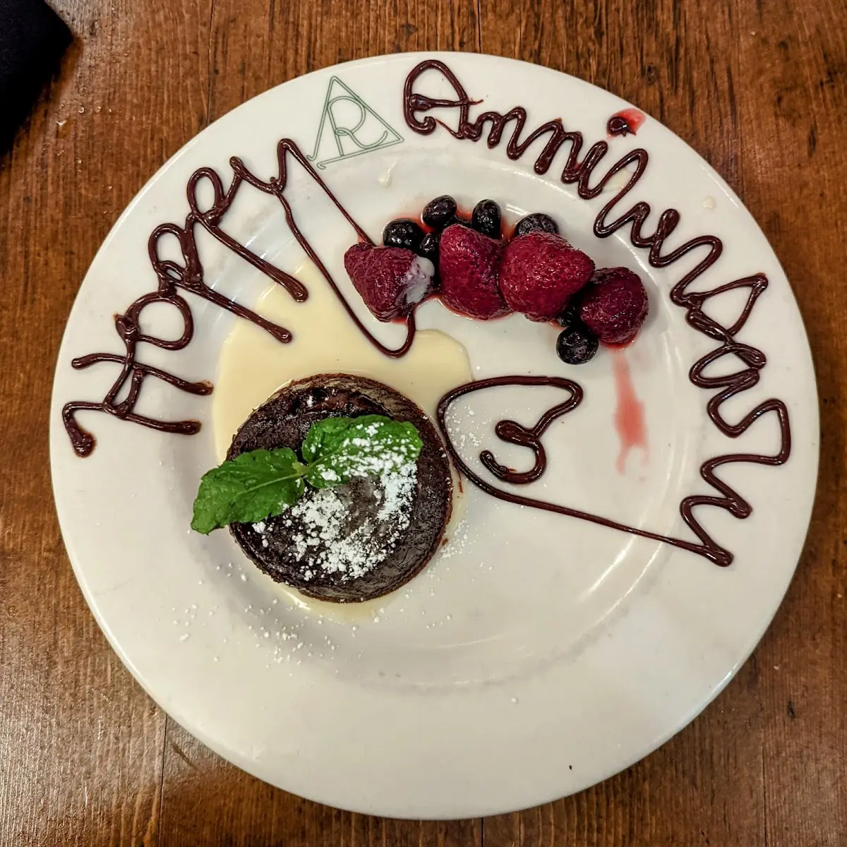 Molten Chocolate Cake with Drunken Berries