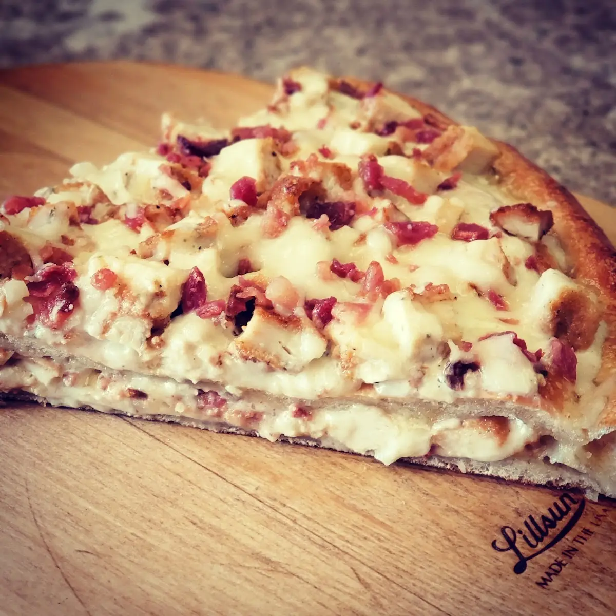 Chicken Bacon Ranch Stuffed Pizza