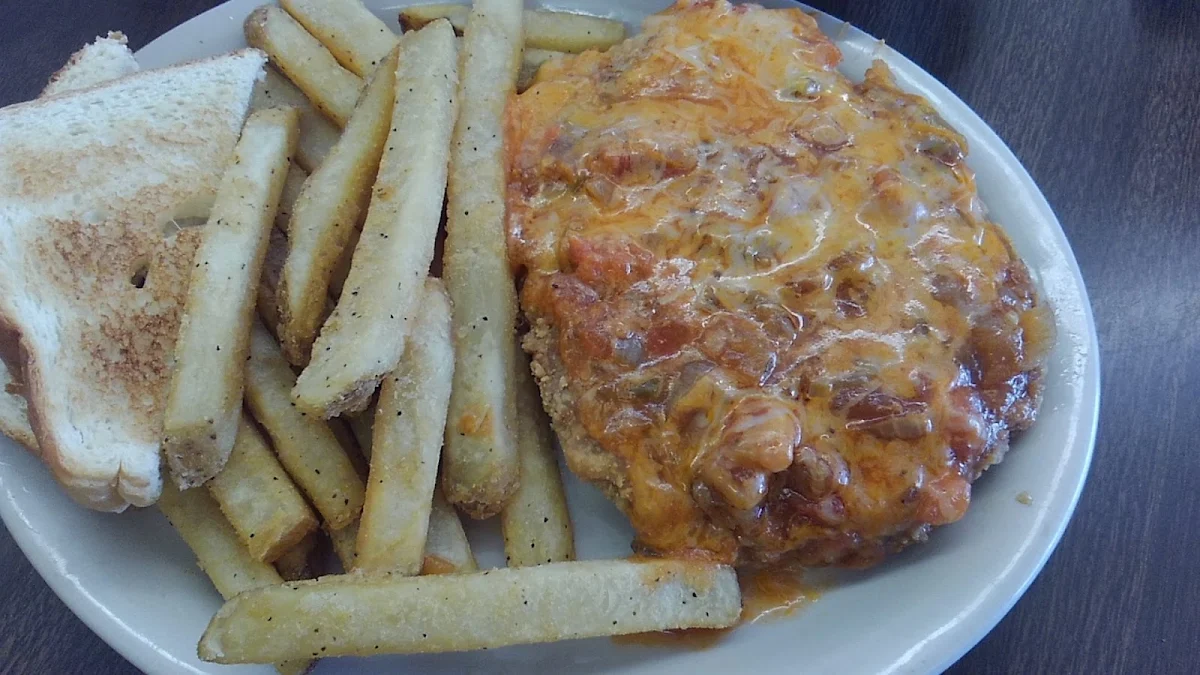 Chicken Fried Steak Ranchero with Cheese