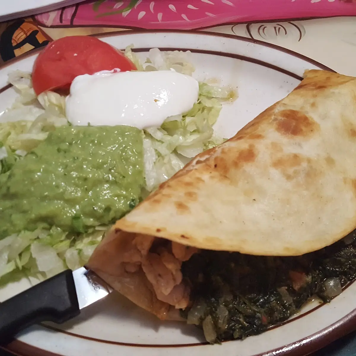 Spinach Chicken Quesadilla