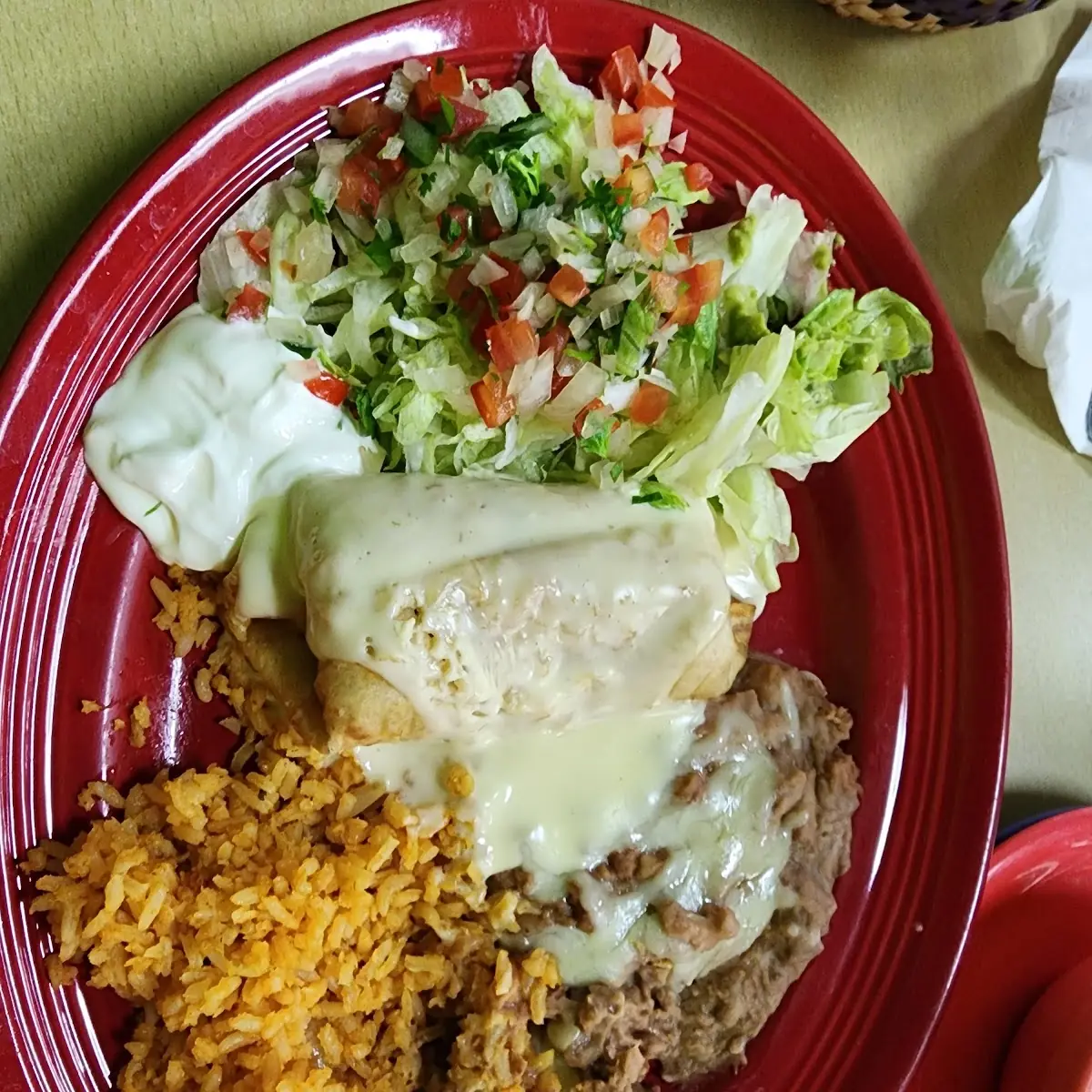 Bean Burrito 1 Cheese Enchilada