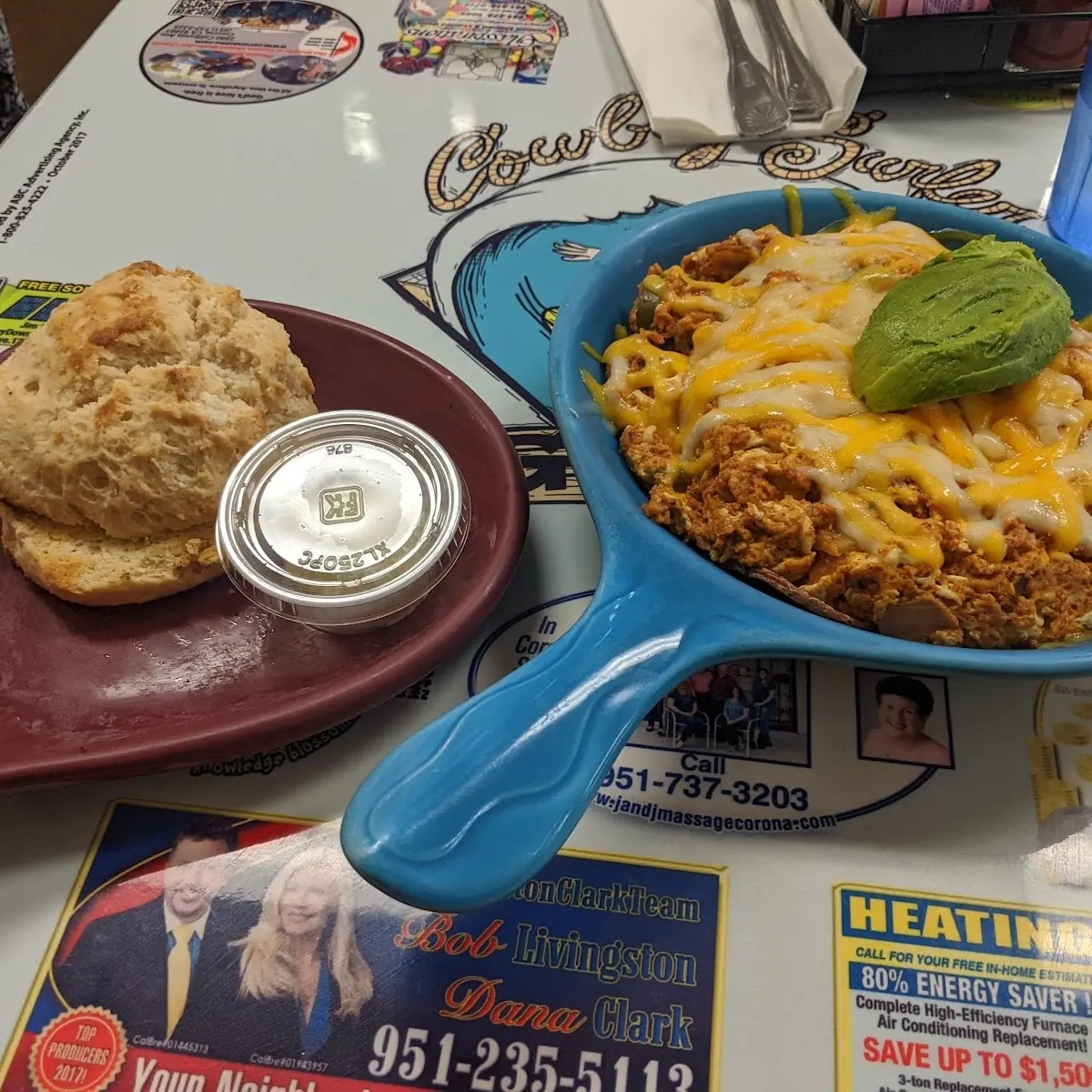 Chorizo Scrambled Eggs with Biscuit