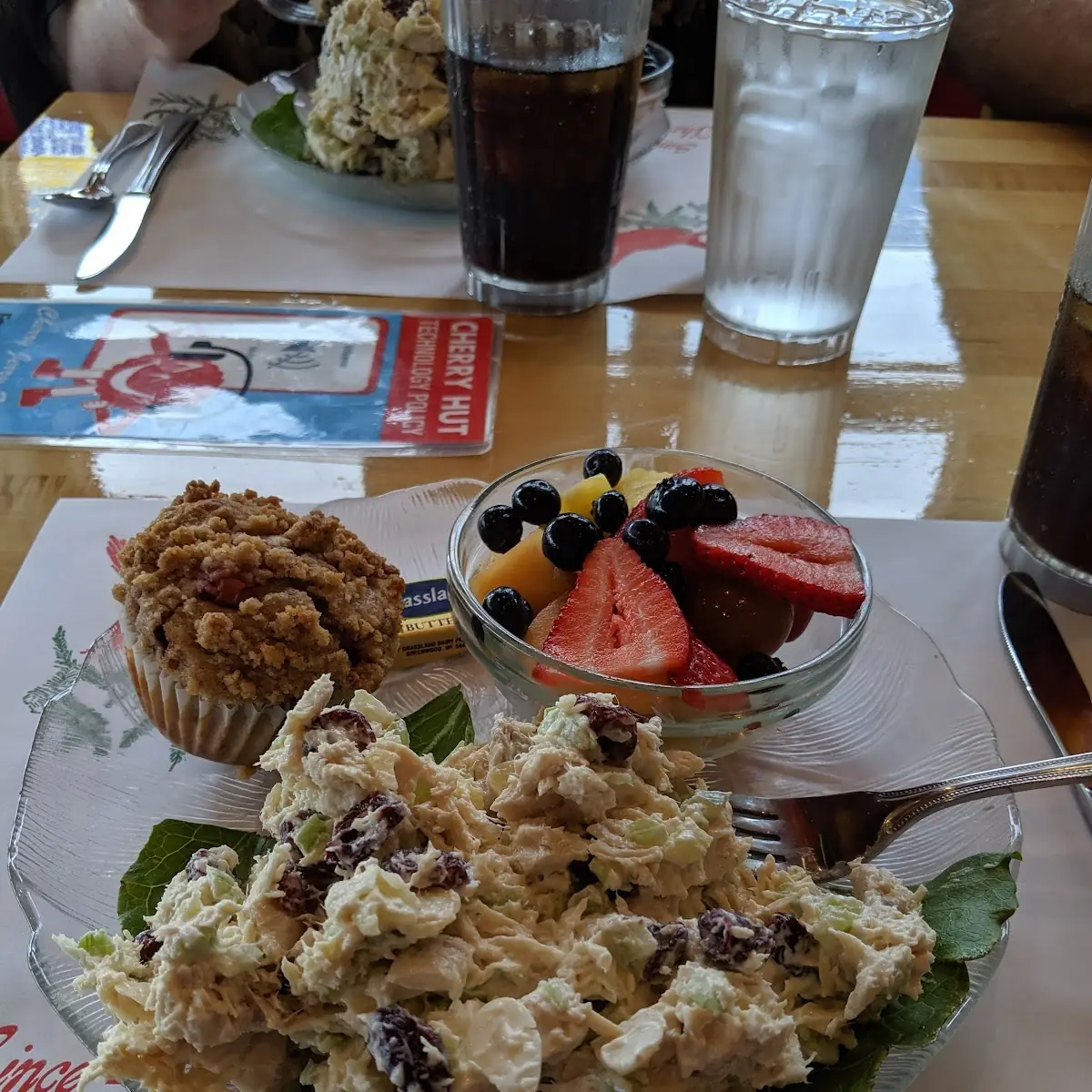 Cherry Chicken Salad Plate
