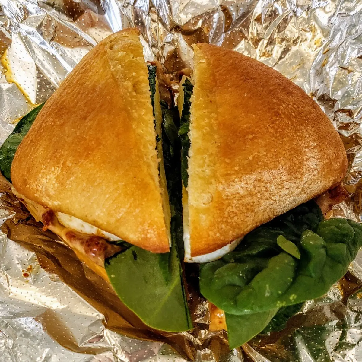 Spinach Pesto Breakfast Sandwich