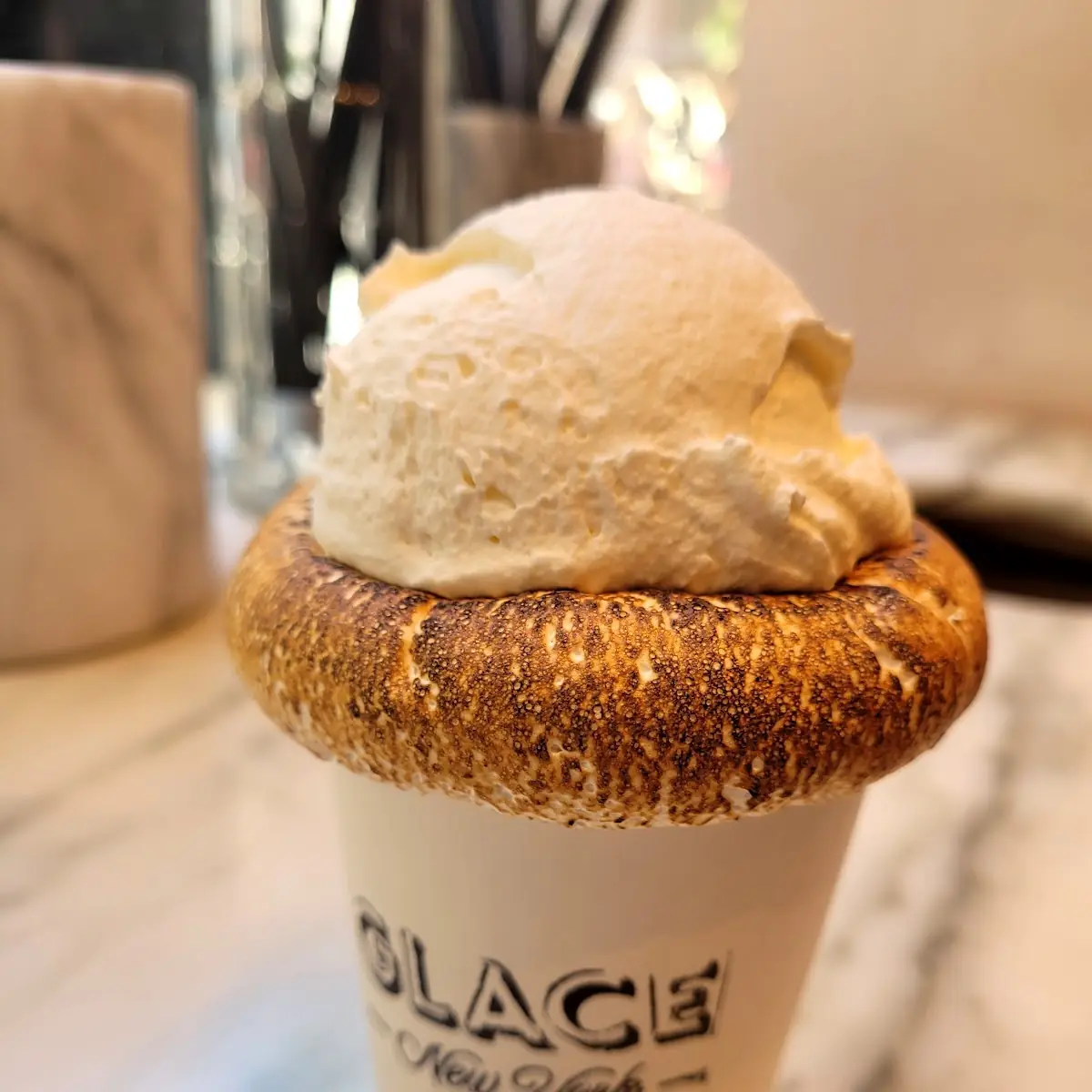 Toasted Marshmallow Topped Hot Chocolate