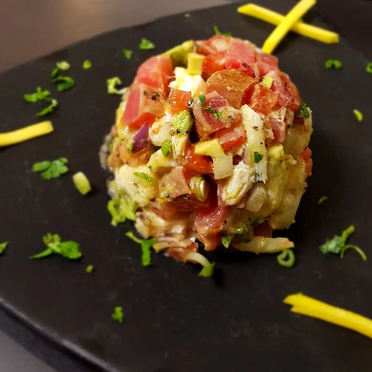 Crab and Tuna Tower