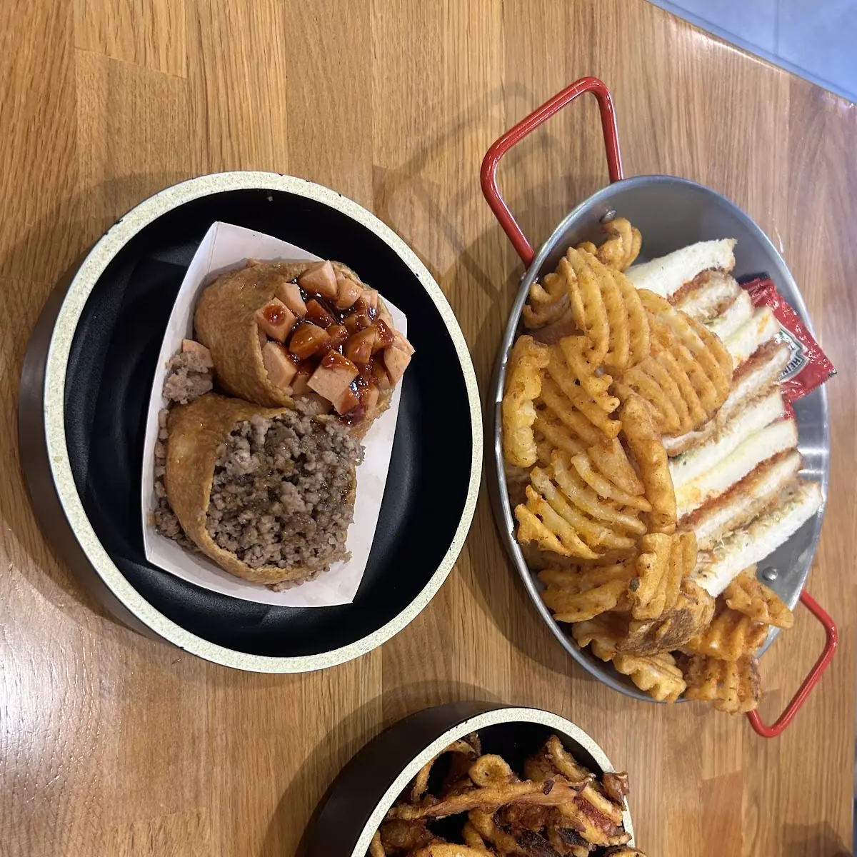 Waffle Fries or Side Salad