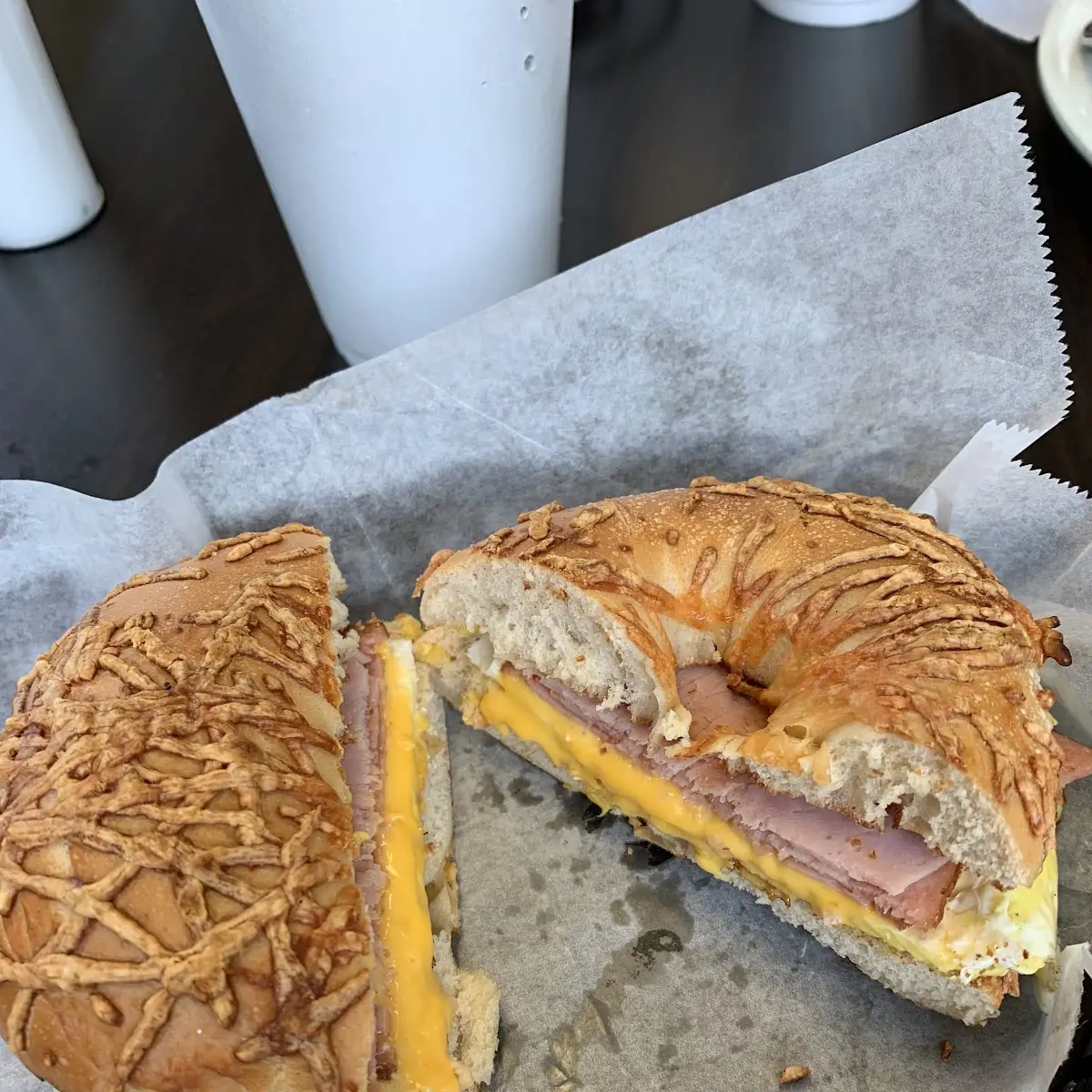 Ham and Cheese Bagel