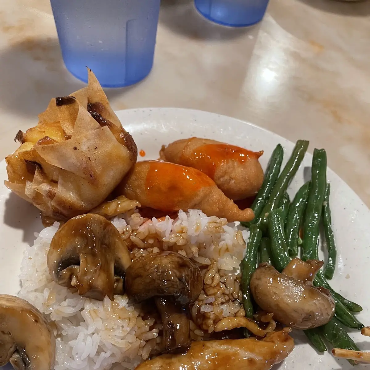 Chicken with Mixed Vegetables Combination Plate