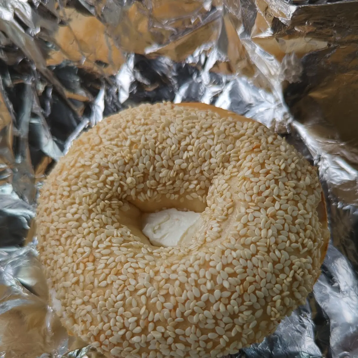 Sesame Cream Cheese Bagel