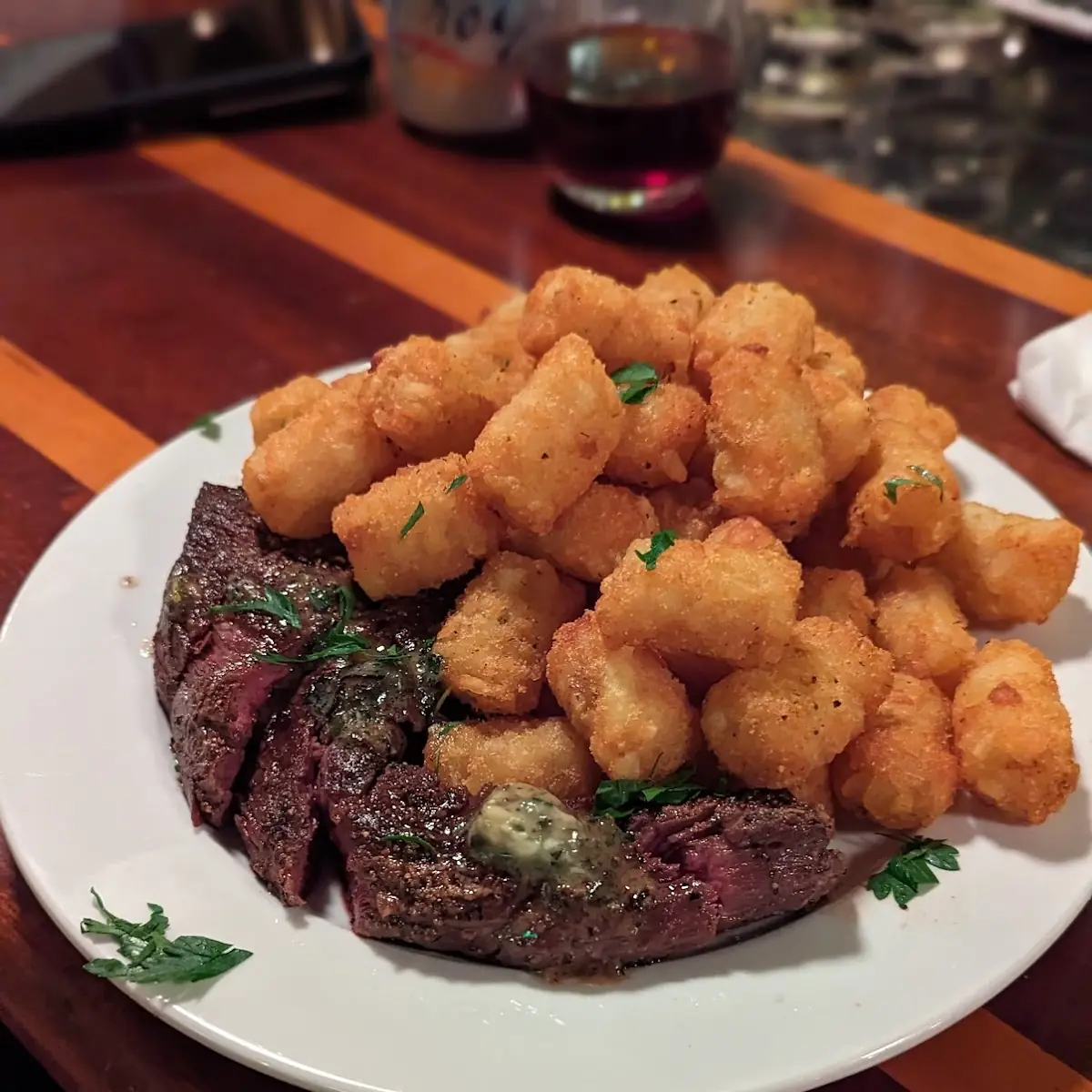 Steak with Tater Tots
